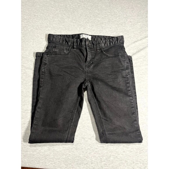 Free People Black Skinny Jeans Womens 29 61855-16515125 Mid Rise Dark Wash - Picture 2 of 10